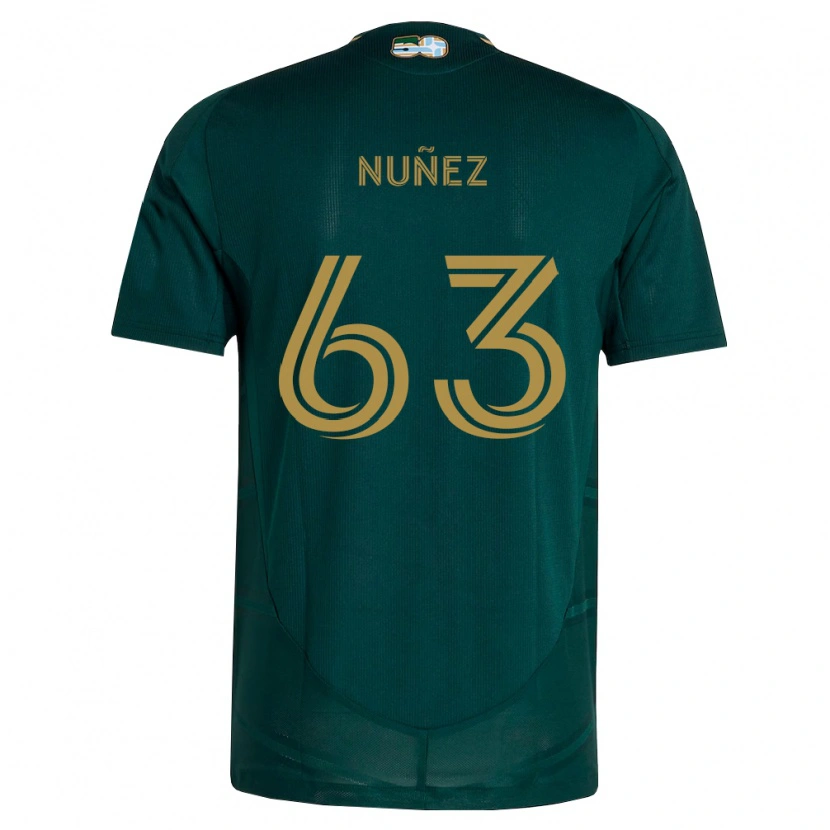 Danxen Uomo Maglia Daniel Núñez #63 Verde Scuro Marrone Kit Gara Home 2026/27 Maglietta