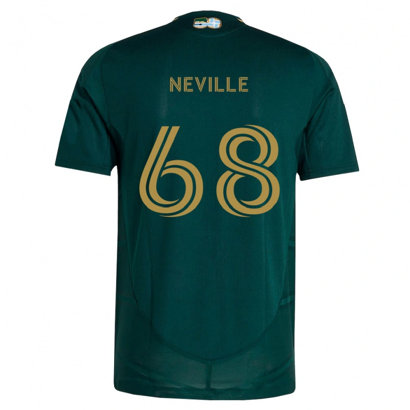 Danxen Uomo Maglia Harvey Neville #68 Verde Scuro Marrone Kit Gara Home 2026/27 Maglietta