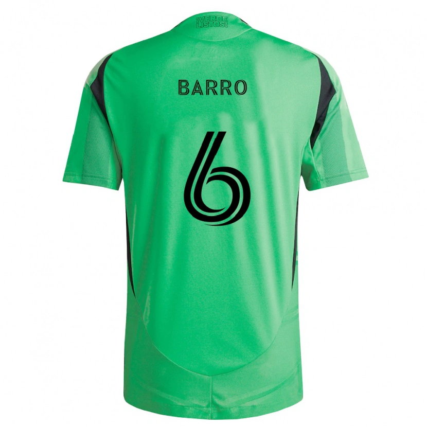 Danxen Uomo Maglia Djakaría Barro #6 Verde Smeraldo Nero Kit Gara Home 2026/27 Maglietta