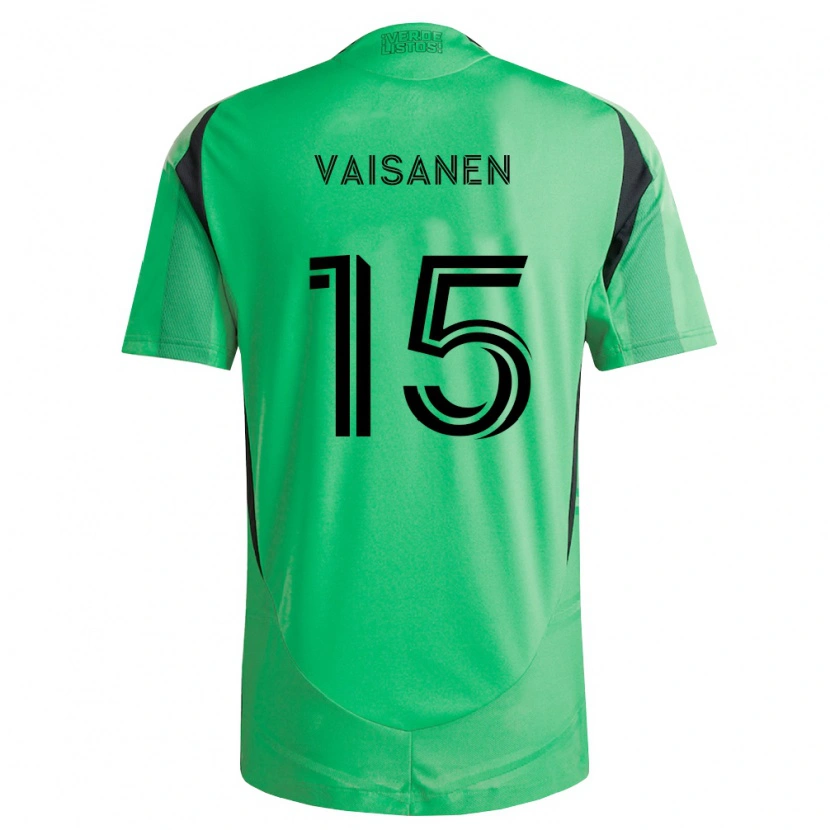 Danxen Uomo Maglia Leo Väisänen #15 Verde Smeraldo Nero Kit Gara Home 2026/27 Maglietta