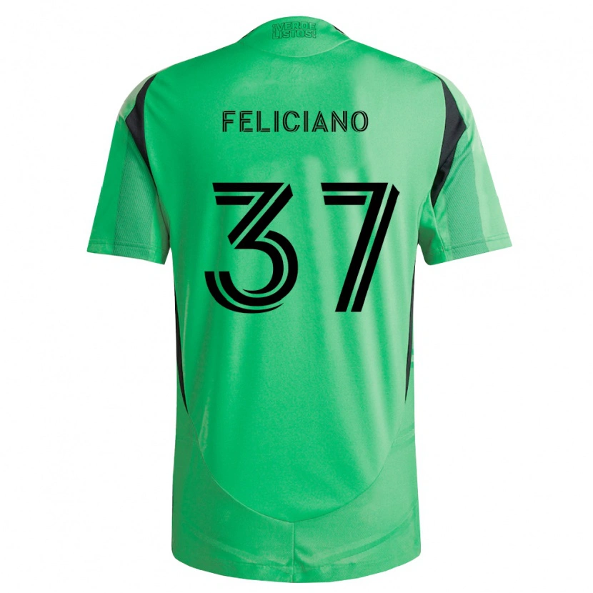 Danxen Uomo Maglia Erick Feliciano #37 Verde Smeraldo Nero Kit Gara Home 2026/27 Maglietta