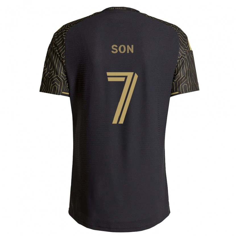Danxen Uomo Maglia Heung-Min Son #7 Marrone Nero Kit Gara Home 2026/27 Maglietta