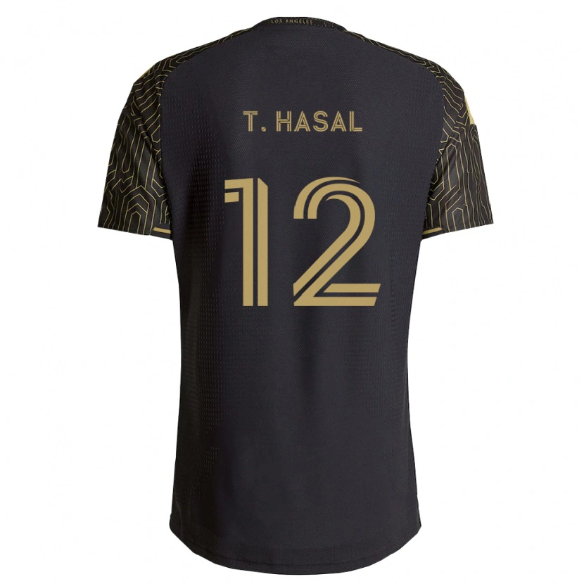 Danxen Uomo Maglia Thomas Hasal #12 Marrone Nero Kit Gara Home 2026/27 Maglietta
