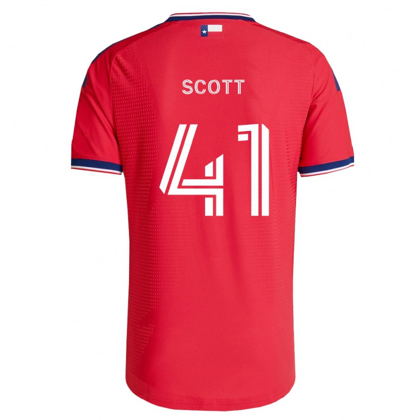 Danxen Uomo Maglia Tarik Scott #41 Rosso Blu Bianco Kit Gara Home 2026/27 Maglietta