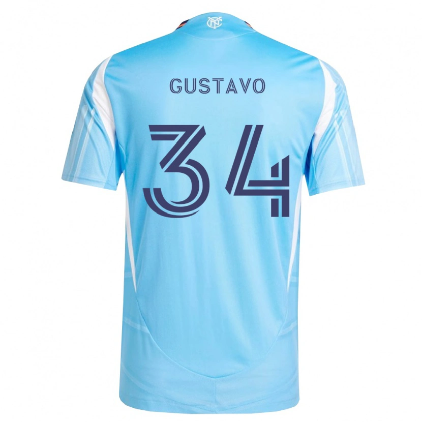 Danxen Uomo Maglia Raul Gustavo #34 Azzurro Bianco Kit Gara Home 2026/27 Maglietta