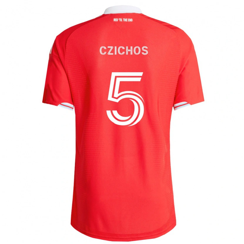 Danxen Uomo Maglia Rafael Czichos #5 Rosso Blu Scuro Bianco Kit Gara Home 2026/27 Maglietta