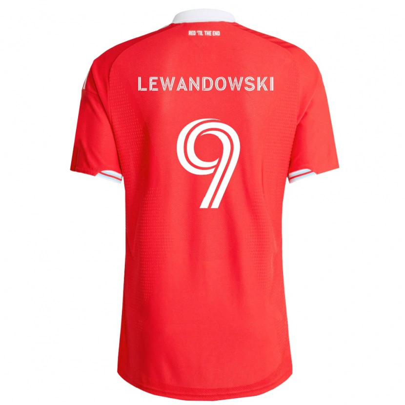 Danxen Uomo Maglia Robert Lewandowski #9 Rosso Blu Scuro Bianco Kit Gara Home 2026/27 Maglietta