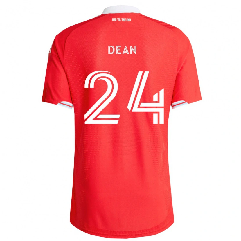 Danxen Uomo Maglia Jonathan Dean #24 Rosso Blu Scuro Bianco Kit Gara Home 2026/27 Maglietta