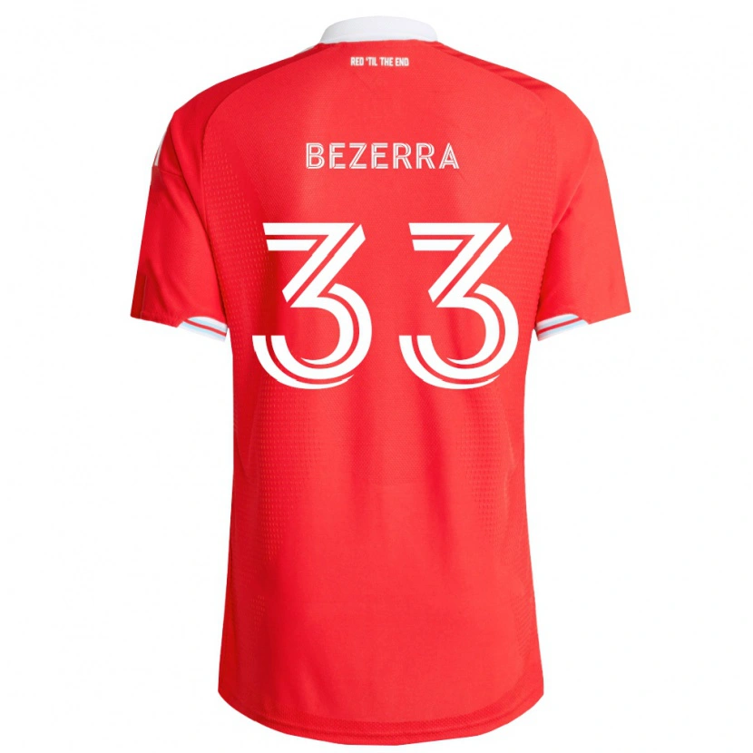 Danxen Uomo Maglia Victor Bezerra #33 Rosso Blu Scuro Bianco Kit Gara Home 2026/27 Maglietta