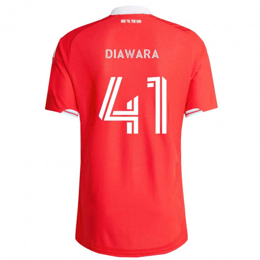 Danxen Uomo Maglia Tidiane Diawara #41 Rosso Blu Scuro Bianco Kit Gara Home 2026/27 Maglietta