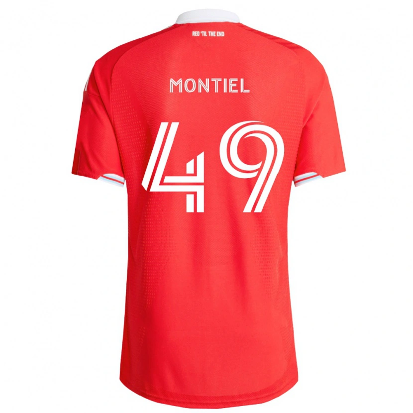 Danxen Uomo Maglia Jhonier Montiel #49 Rosso Blu Scuro Bianco Kit Gara Home 2026/27 Maglietta
