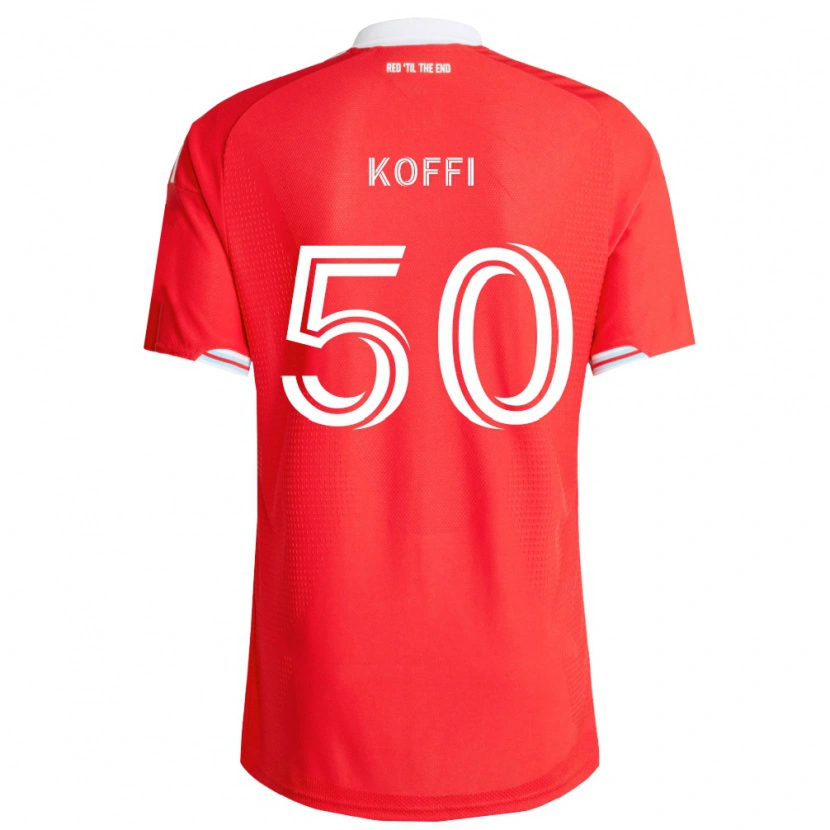 Danxen Uomo Maglia Christian Koffi #50 Rosso Blu Scuro Bianco Kit Gara Home 2026/27 Maglietta