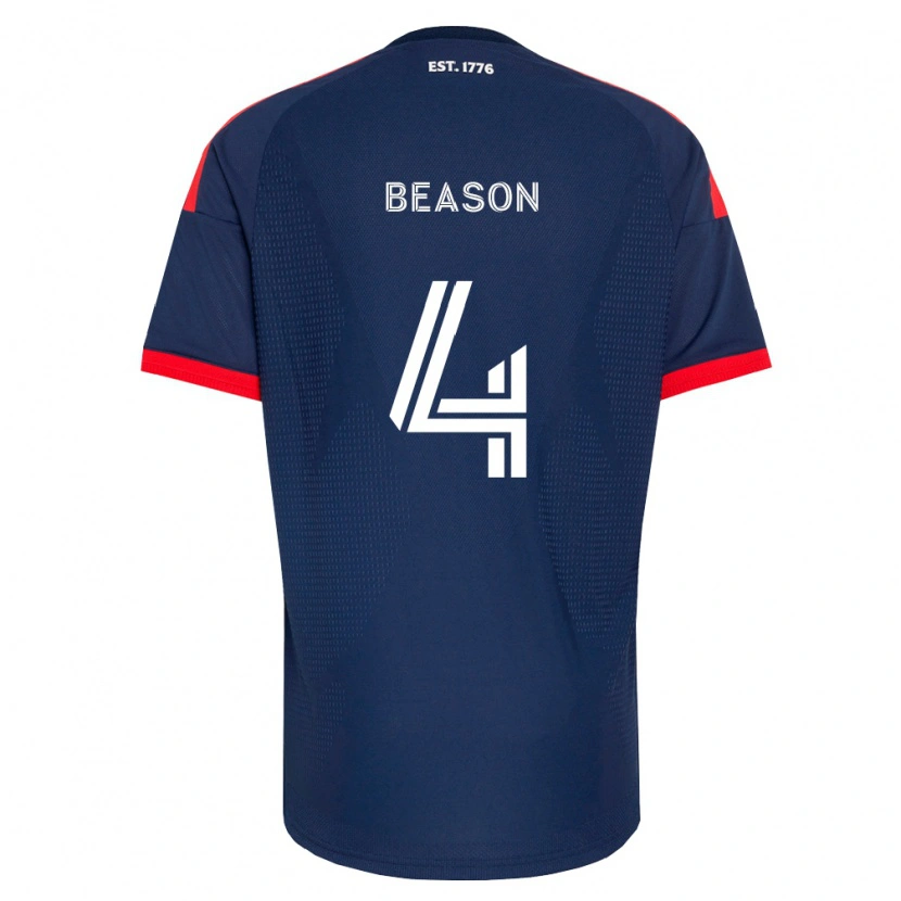 Danxen Uomo Maglia Tanner Beason #4 Blu Reale Rosso Bianco Kit Gara Home 2026/27 Maglietta