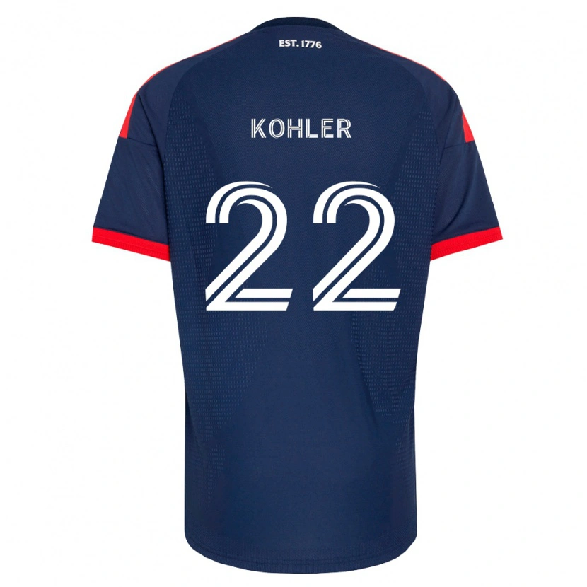 Danxen Uomo Maglia Ethan Kohler #22 Blu Reale Rosso Bianco Kit Gara Home 2026/27 Maglietta