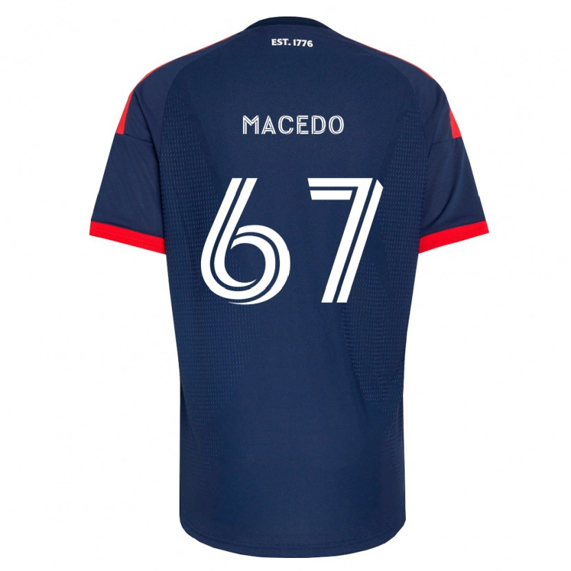 Danxen Uomo Maglia Josh Macedo #67 Blu Reale Rosso Bianco Kit Gara Home 2026/27 Maglietta