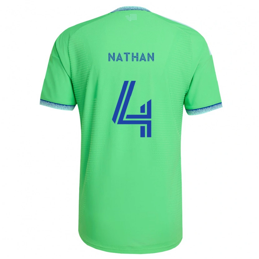 Danxen Uomo Maglia Nathan #4 Verde Azzurro Kit Gara Home 2026/27 Maglietta