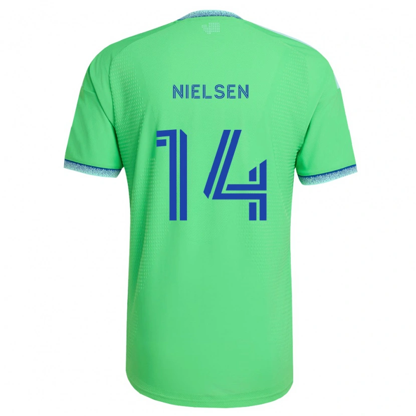Danxen Uomo Maglia Taylor Nielsen #14 Verde Azzurro Kit Gara Home 2026/27 Maglietta
