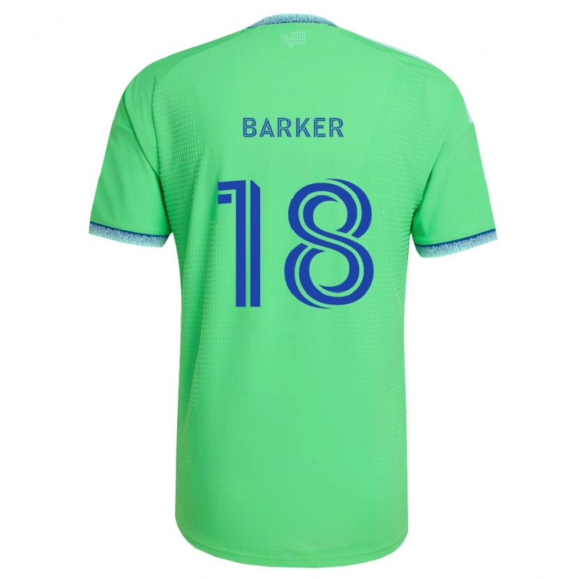Danxen Uomo Maglia Alicia Barker #18 Verde Azzurro Kit Gara Home 2026/27 Maglietta