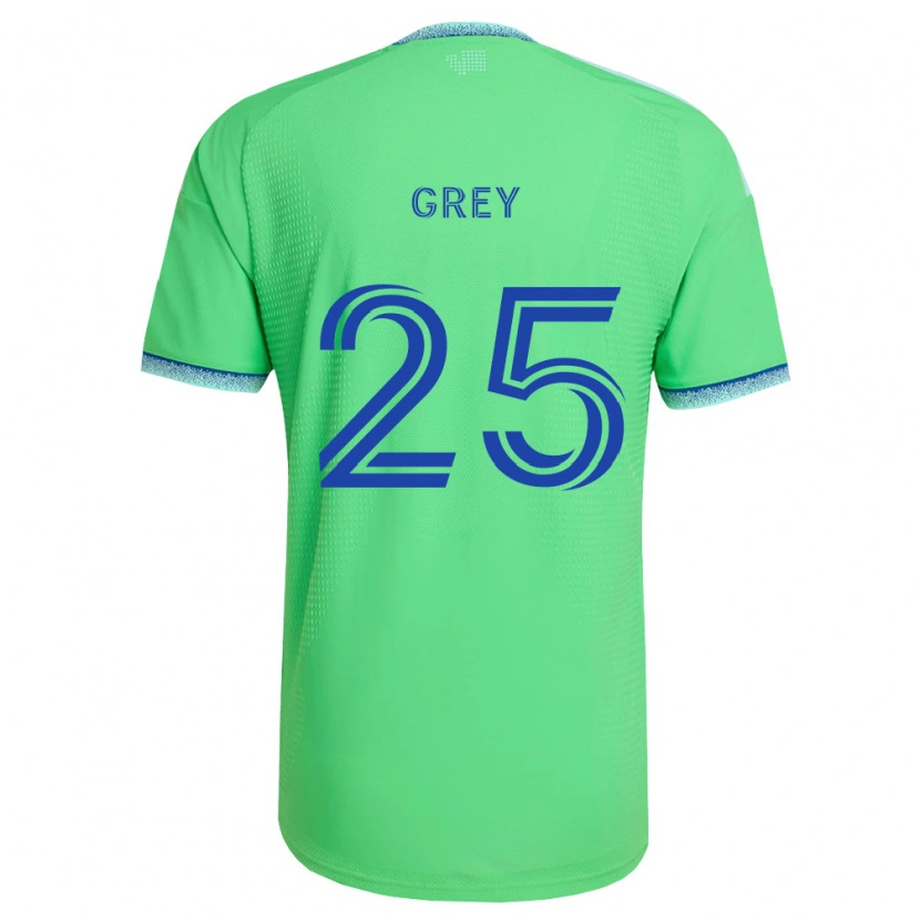 Danxen Uomo Maglia Mireya Grey #25 Verde Azzurro Kit Gara Home 2026/27 Maglietta
