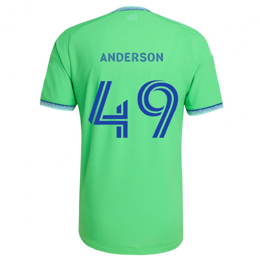 Danxen Uomo Maglia Hunter Anderson #49 Verde Azzurro Kit Gara Home 2026/27 Maglietta
