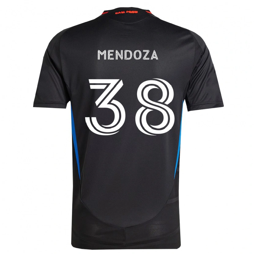 Danxen Uomo Maglia Edwyn Mendoza #38 Blu Bianco Nero Kit Gara Home 2026/27 Maglietta
