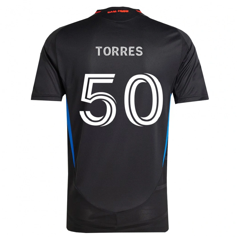 Danxen Uomo Maglia Jorge Torres #50 Blu Bianco Nero Kit Gara Home 2026/27 Maglietta