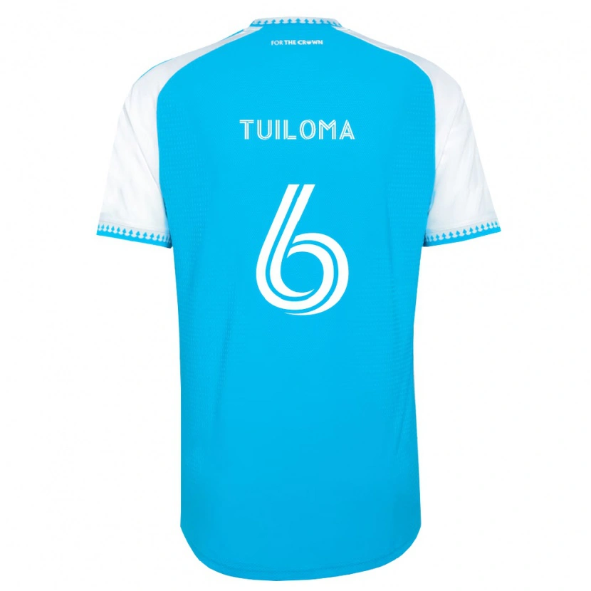 Danxen Uomo Maglia Bill Tuiloma #6 Azzurro Bianco Nero Kit Gara Home 2026/27 Maglietta