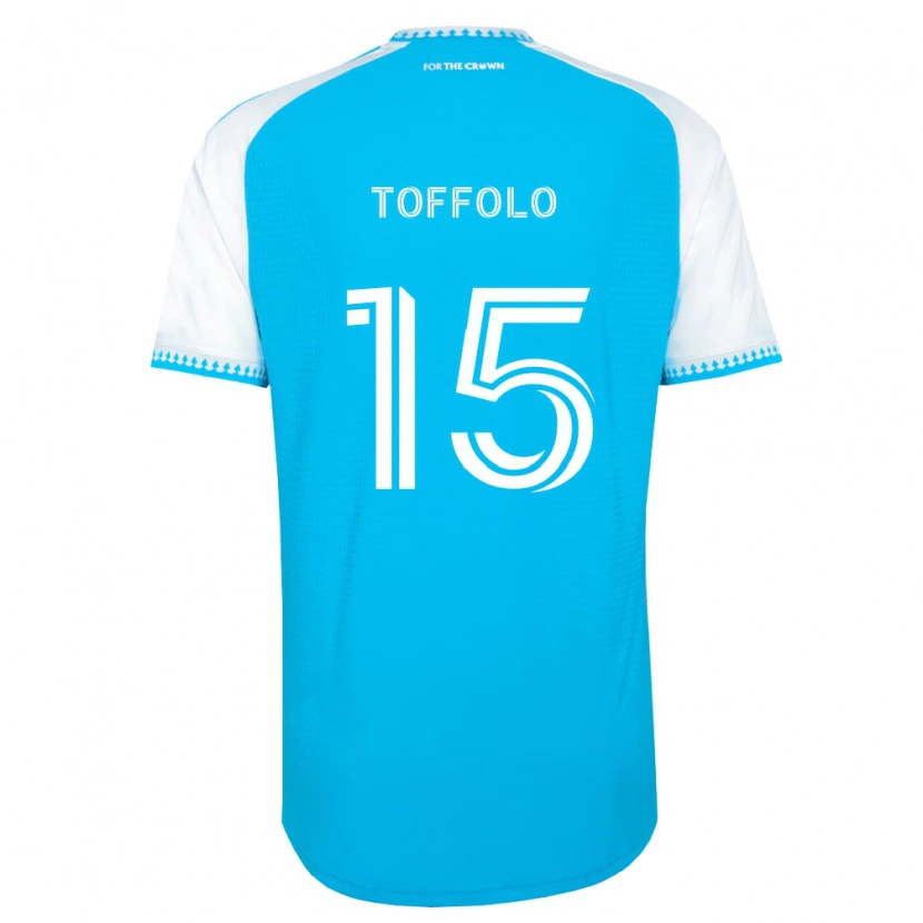 Danxen Uomo Maglia Harry Toffolo #15 Azzurro Bianco Nero Kit Gara Home 2026/27 Maglietta