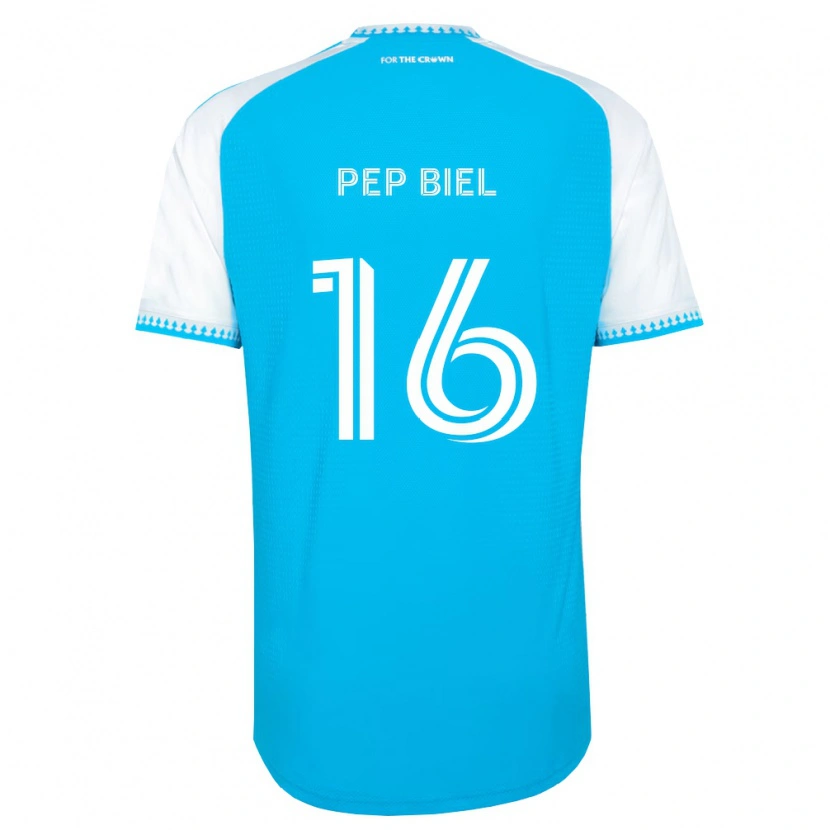 Danxen Uomo Maglia Pep Biel #16 Azzurro Bianco Nero Kit Gara Home 2026/27 Maglietta