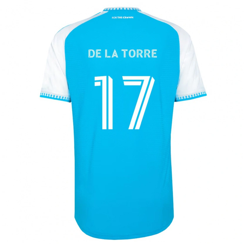 Danxen Uomo Maglia Luca De La Torre #17 Azzurro Bianco Nero Kit Gara Home 2026/27 Maglietta