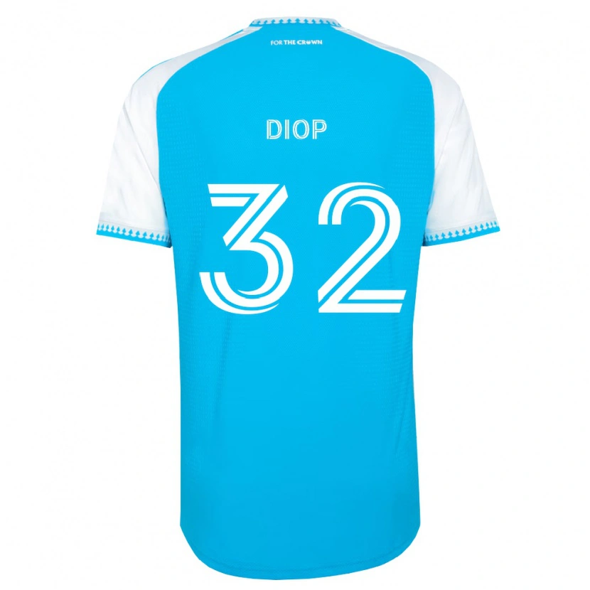 Danxen Uomo Maglia Hamady Diop #32 Azzurro Bianco Nero Kit Gara Home 2026/27 Maglietta