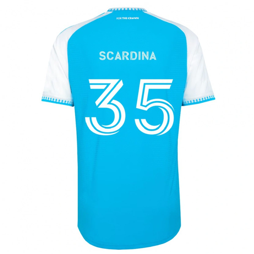 Danxen Uomo Maglia Nick Scardina #35 Azzurro Bianco Nero Kit Gara Home 2026/27 Maglietta