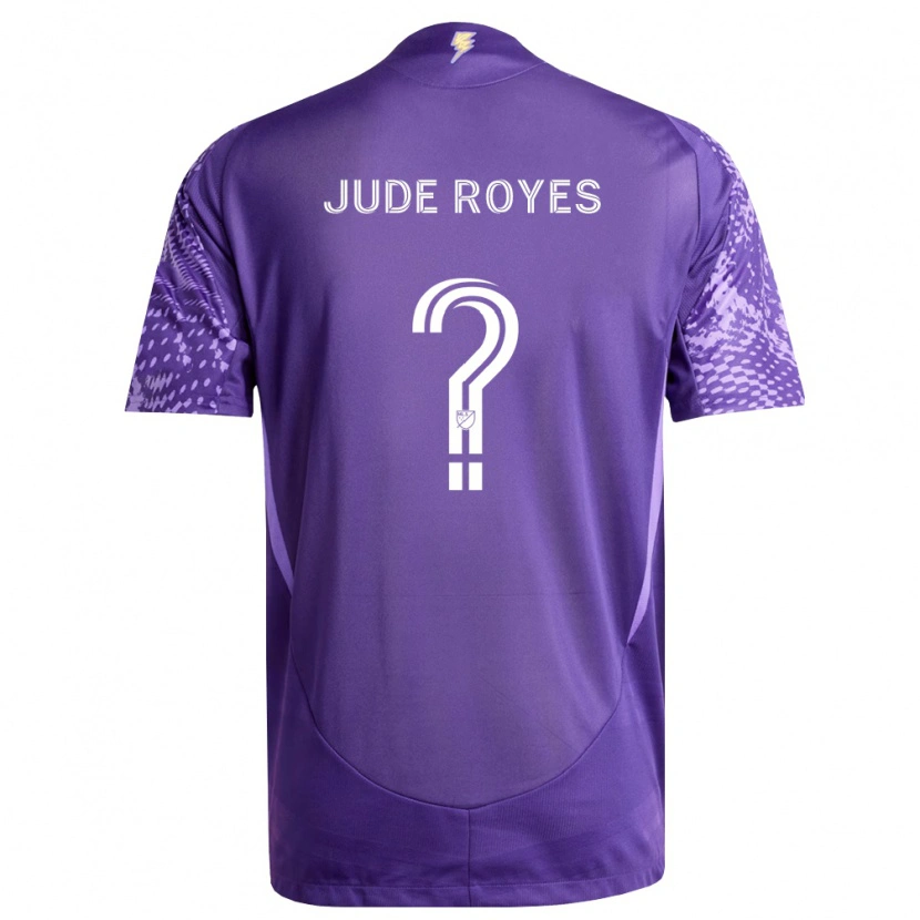 Danxen Uomo Maglia Jude Royes #0 Viola Bianco Kit Gara Home 2026/27 Maglietta