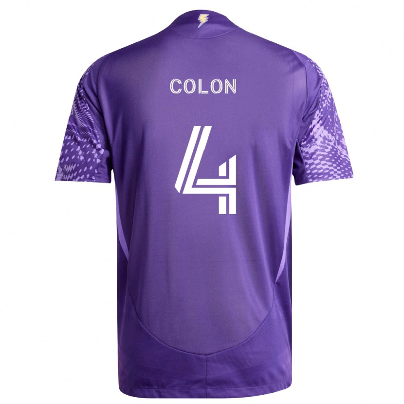Danxen Uomo Maglia Xzavier Colon #4 Viola Bianco Kit Gara Home 2026/27 Maglietta