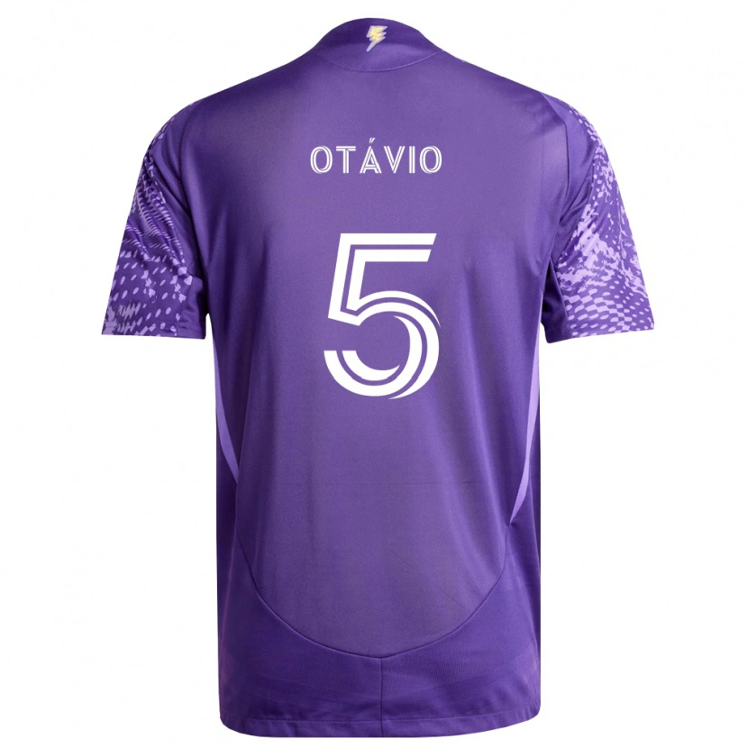 Danxen Uomo Maglia Luis Otávio #5 Viola Bianco Kit Gara Home 2026/27 Maglietta