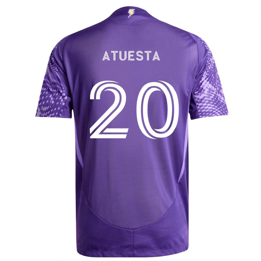 Danxen Uomo Maglia Eduard Atuesta #20 Viola Bianco Kit Gara Home 2026/27 Maglietta