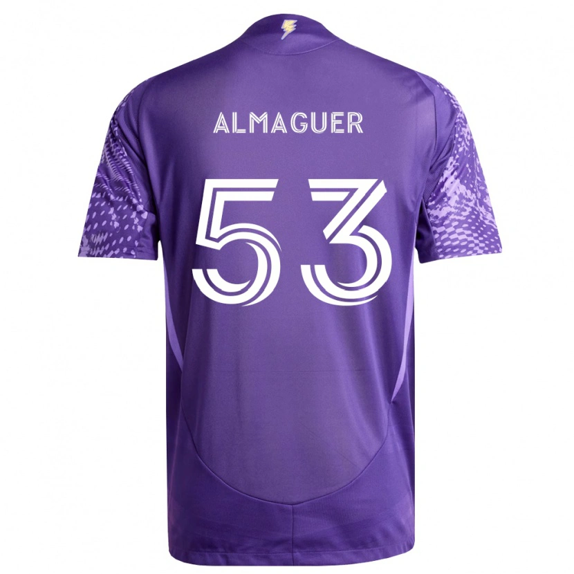 Danxen Uomo Maglia Jorge Almaguer #53 Viola Bianco Kit Gara Home 2026/27 Maglietta