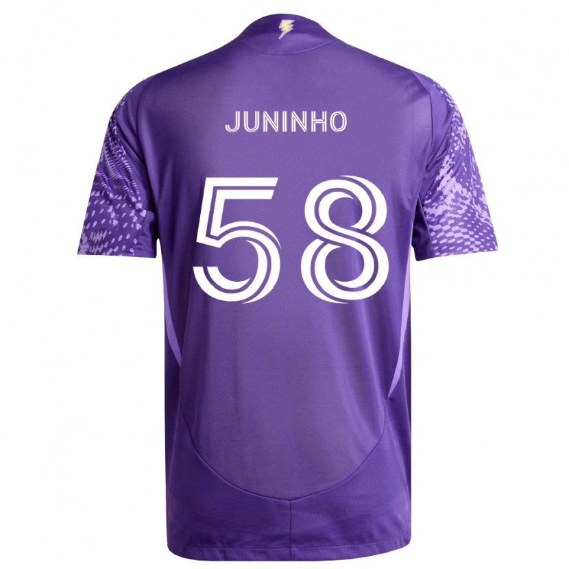 Danxen Uomo Maglia Juninho #58 Viola Bianco Kit Gara Home 2026/27 Maglietta