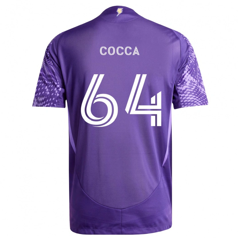 Danxen Uomo Maglia Manuel Cocca #64 Viola Bianco Kit Gara Home 2026/27 Maglietta