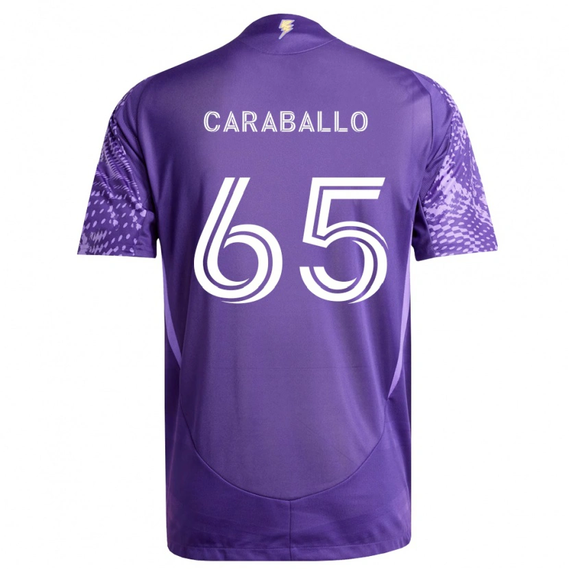 Danxen Uomo Maglia Gustavo Caraballo #65 Viola Bianco Kit Gara Home 2026/27 Maglietta