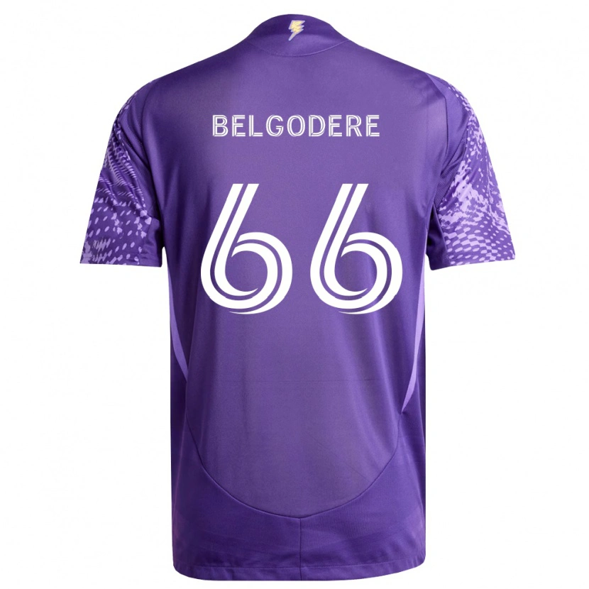 Danxen Uomo Maglia Matthew Belgodere #66 Viola Bianco Kit Gara Home 2026/27 Maglietta