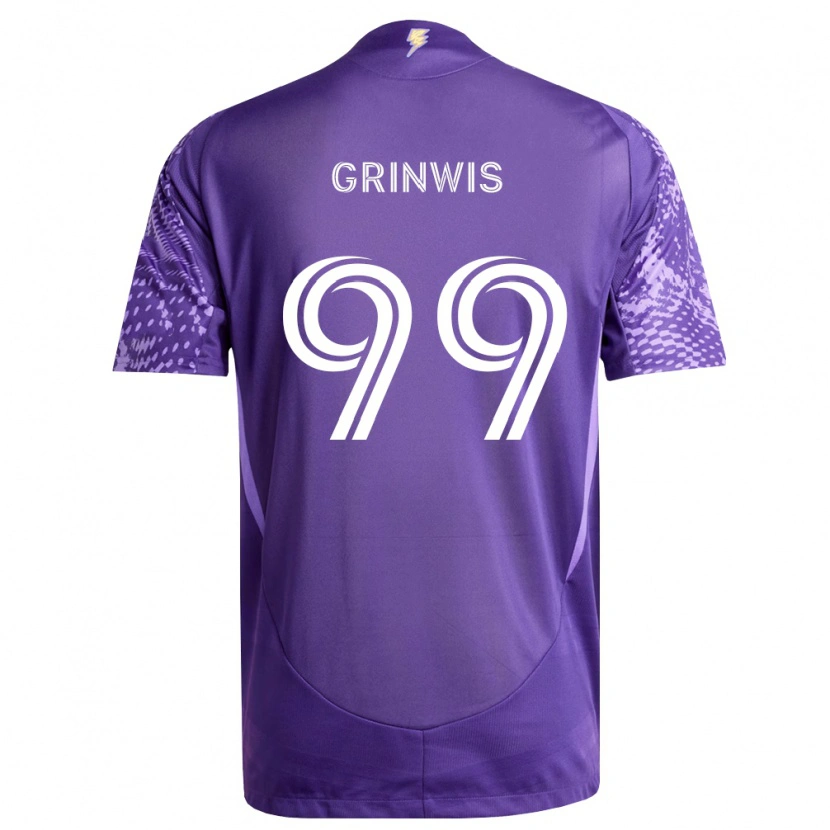 Danxen Uomo Maglia Adam Grinwis #99 Viola Bianco Kit Gara Home 2026/27 Maglietta