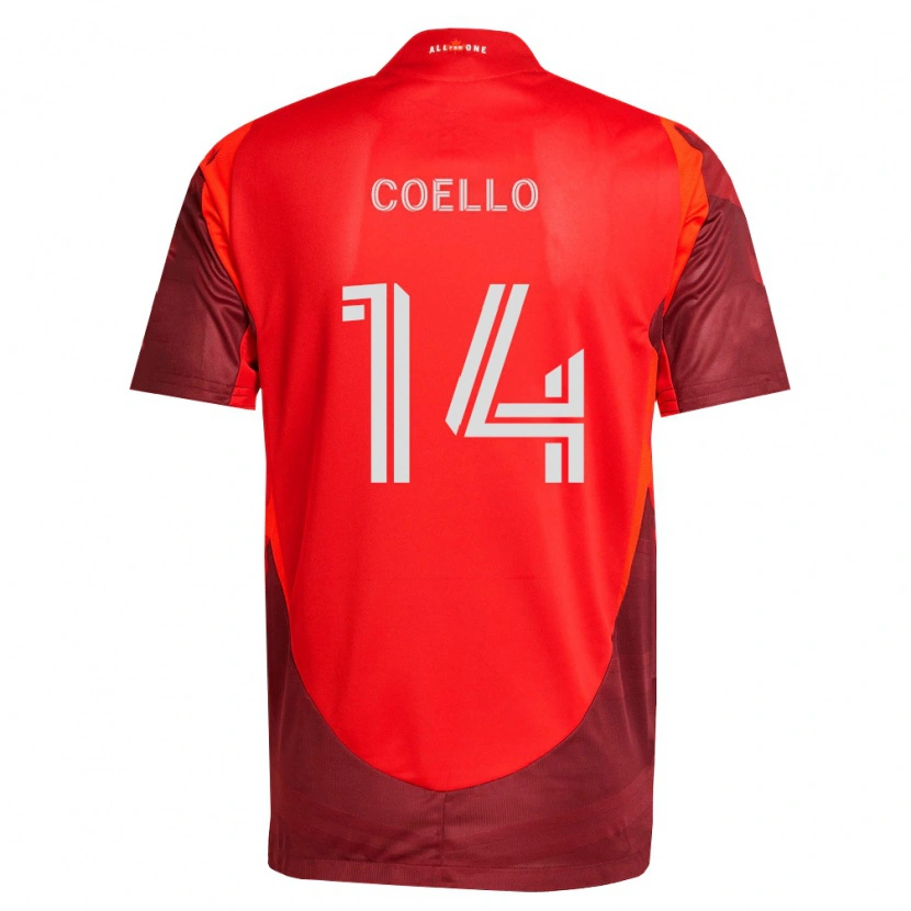 Danxen Uomo Maglia Alonso Coello #14 Borgogna Rosso Kit Gara Home 2026/27 Maglietta