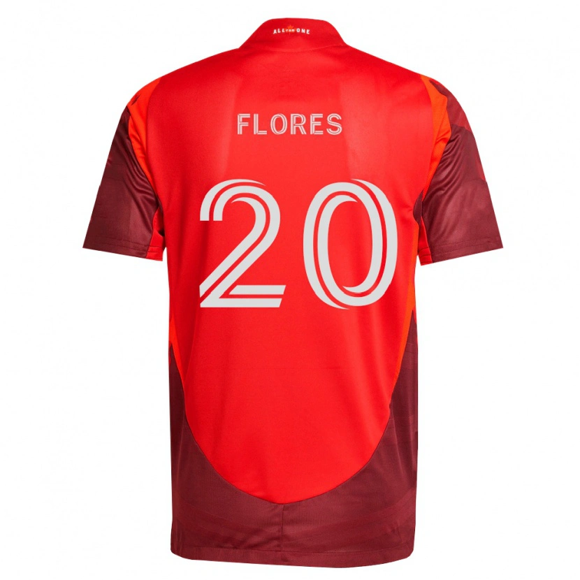 Danxen Uomo Maglia Deybi Flores #20 Borgogna Rosso Kit Gara Home 2026/27 Maglietta
