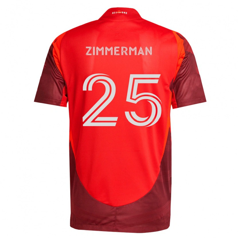 Danxen Uomo Maglia Walker Zimmerman #25 Borgogna Rosso Kit Gara Home 2026/27 Maglietta