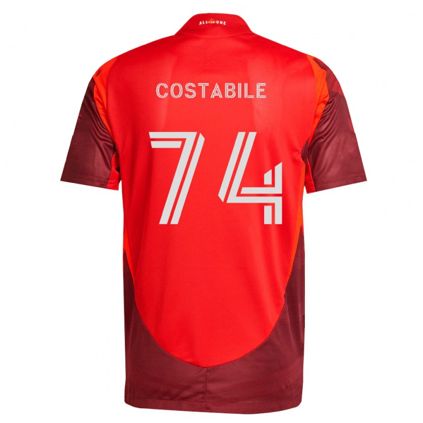 Danxen Uomo Maglia Luca Costabile #74 Borgogna Rosso Kit Gara Home 2026/27 Maglietta