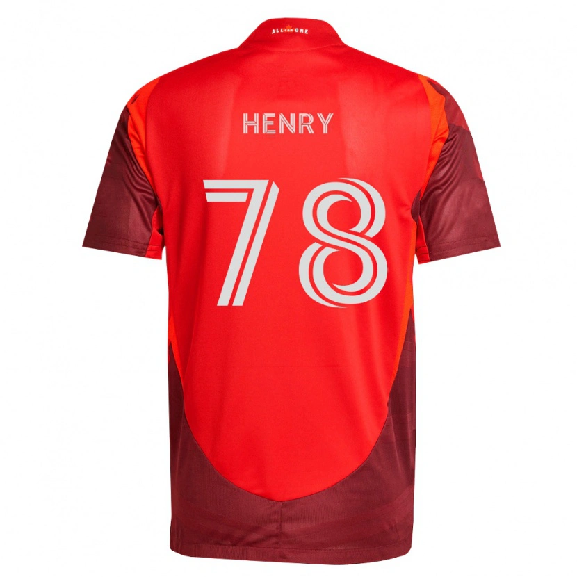 Danxen Uomo Maglia Malik Henry #78 Borgogna Rosso Kit Gara Home 2026/27 Maglietta