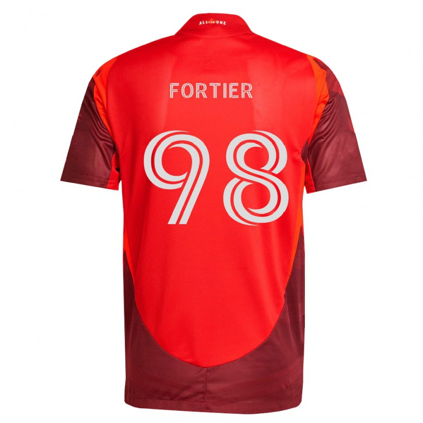Danxen Uomo Maglia Kristjan Fortier #98 Borgogna Rosso Kit Gara Home 2026/27 Maglietta