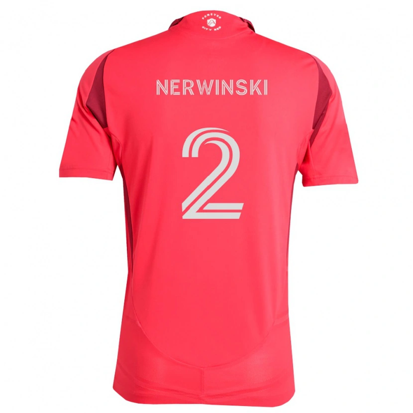 Danxen Uomo Maglia Jake Nerwinski #2 Magenta Bianco Kit Gara Home 2026/27 Maglietta