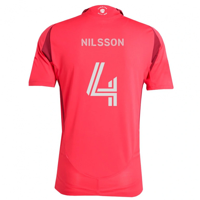 Danxen Uomo Maglia Joakim Nilsson #4 Magenta Bianco Kit Gara Home 2026/27 Maglietta